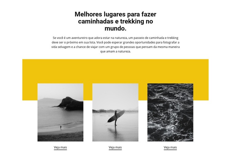 Melhores lugares do mundo Design do site