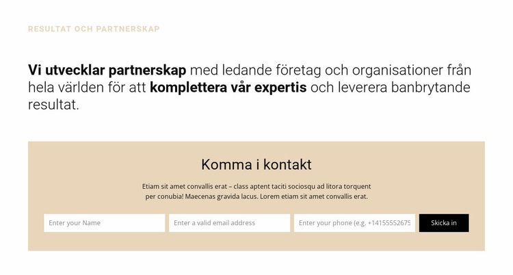 Rubrik och form Hemsidedesign