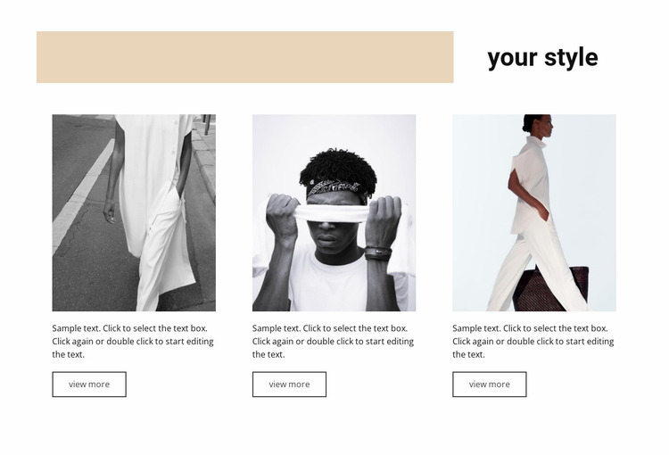 Your style Website Mockup