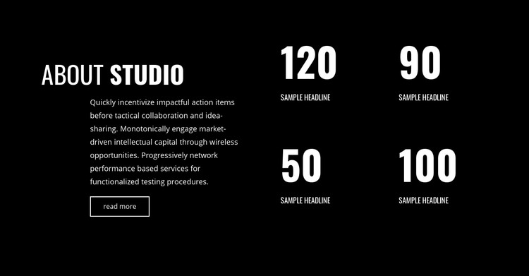 Counter of our successes Homepage Design