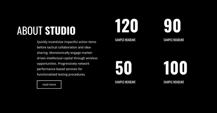 Counter of our successes Squarespace Template Alternative