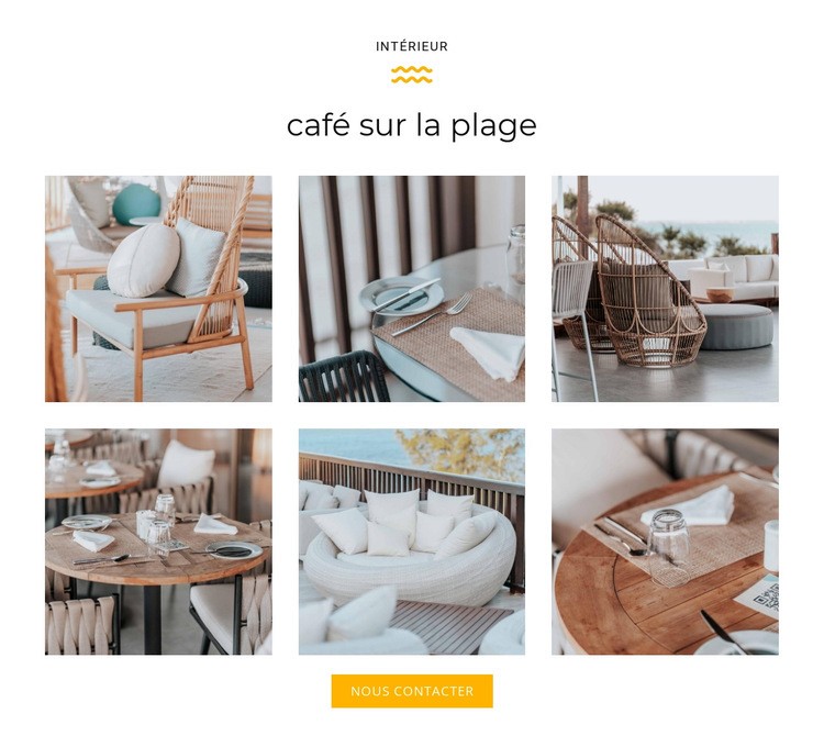 Six photos du café Page de destination