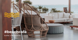 Caffè Sulla Spiaggia - Miglior Design Del Modello Di Sito Web
