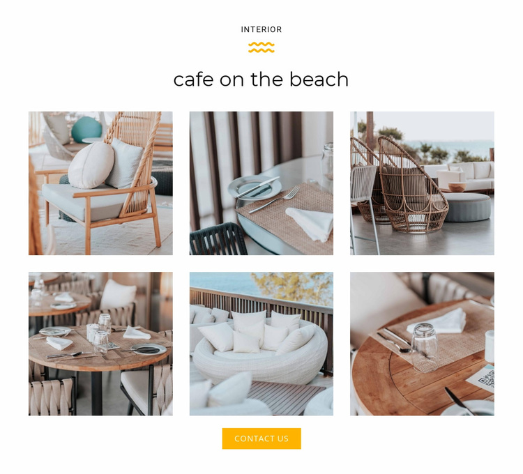 Six pictures of the cafe Website Design