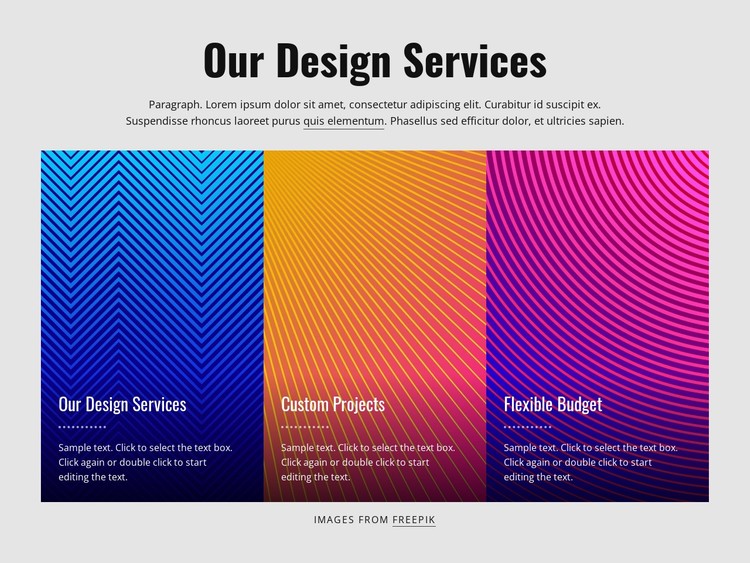 Our design services CSS Template