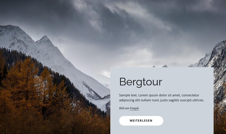 Bergtour CSS-Vorlage