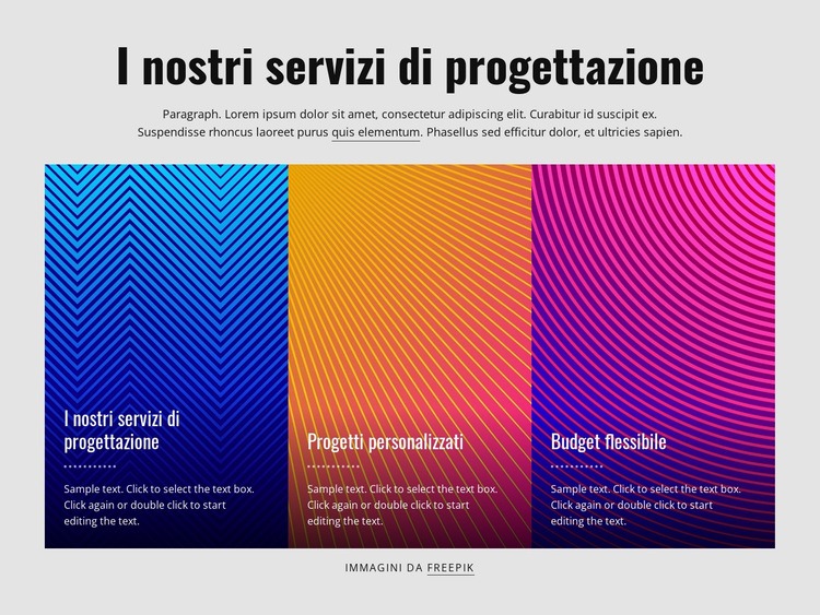 I nostri servizi di progettazione Mockup del sito web