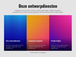 Premium Landingspagina Voor Onze Ontwerpdiensten