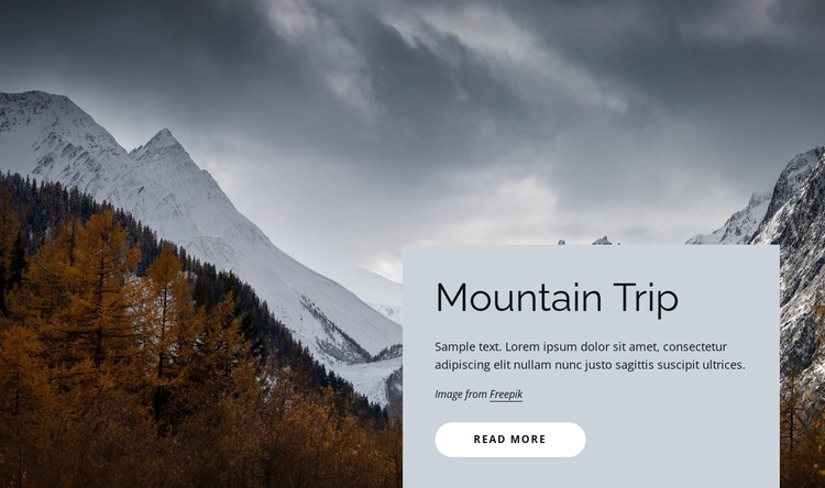 Mountain trip One Page Template