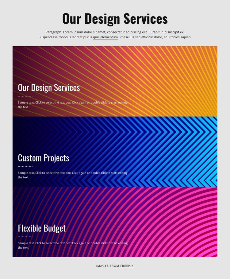 Custom projects CSS Template