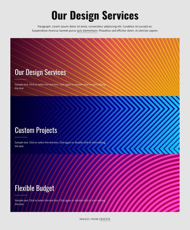 Custom projects Homepage Design