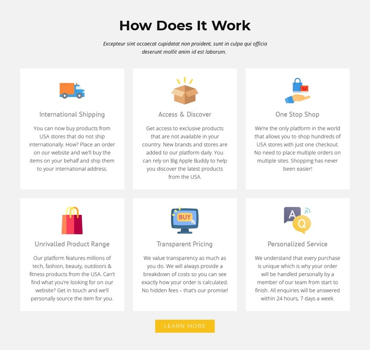 How our shop works CSS Template