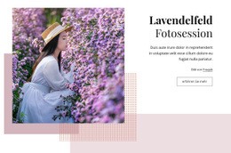 Fotosession Mit Lavendelfeld - Schöne HTML5-Vorlage
