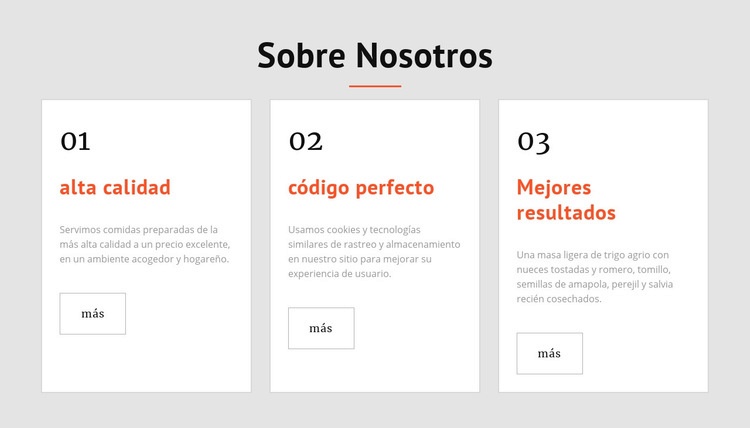 Código perfecto utilizando las últimas técnicas. Plantillas de creación de sitios web