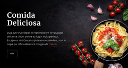 Platos De Pasta Italiana: Plantilla Web Moderna