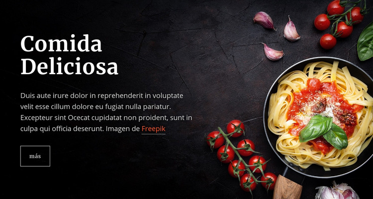 Platos de pasta italiana Plantilla Joomla