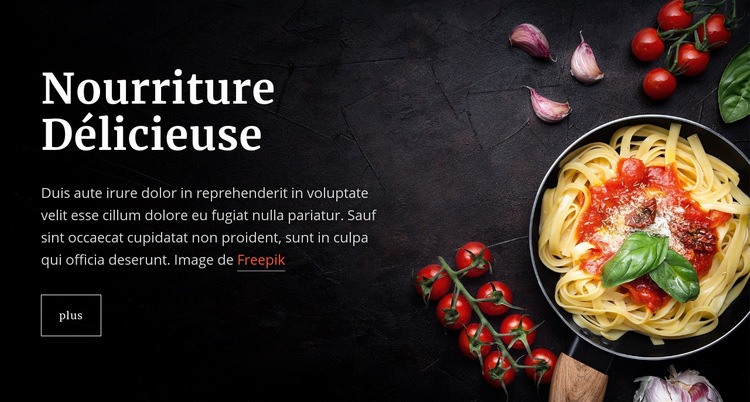 Plats de pâtes italiennes Conception de site Web