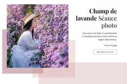 Séance Photo Champ De Lavande - Superbe Modèle HTML5