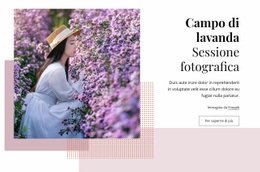 Progettazione Web Gratuita Per Sessione Fotografica Di Campo Di Lavanda