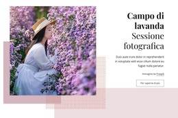 Sessione Fotografica Di Campo Di Lavanda - Modello Di Pagina Di Destinazione