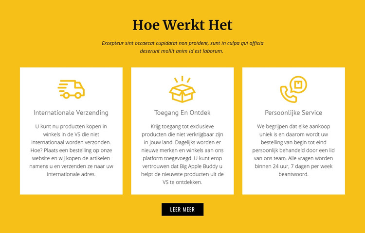 Stapsgewijs proces HTML-sjabloon