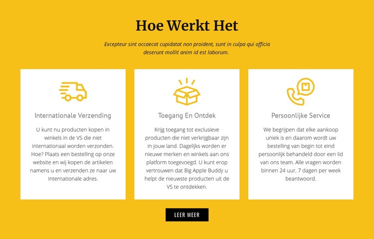 Stapsgewijs proces Website Builder-sjablonen