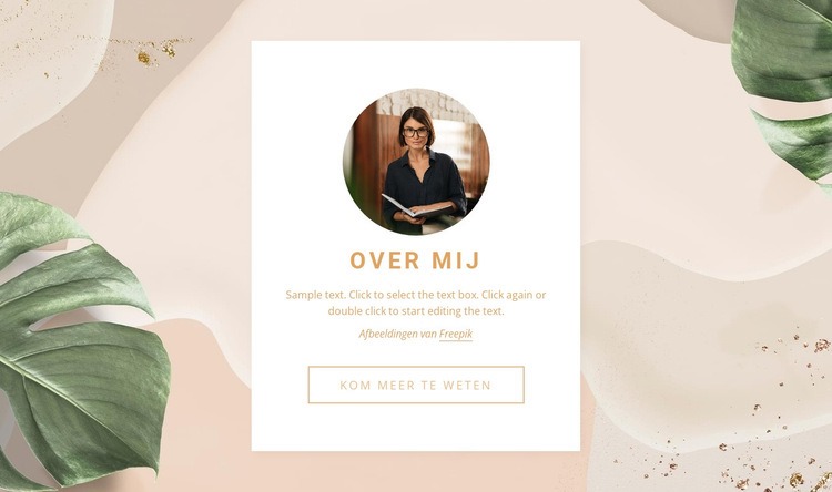 Over mij in groep Website mockup