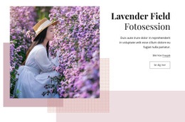Lavendelfältfotosession - Personlig Webbplatsmall