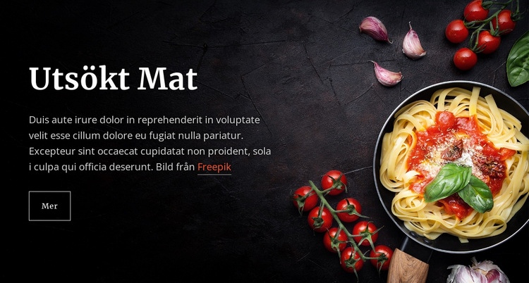 Italienska pastarätter Webbplats mall