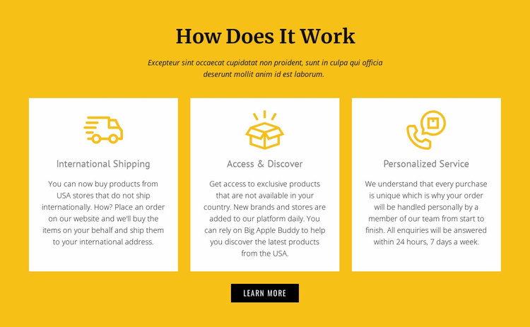 Step-by-step proces eCommerce Template