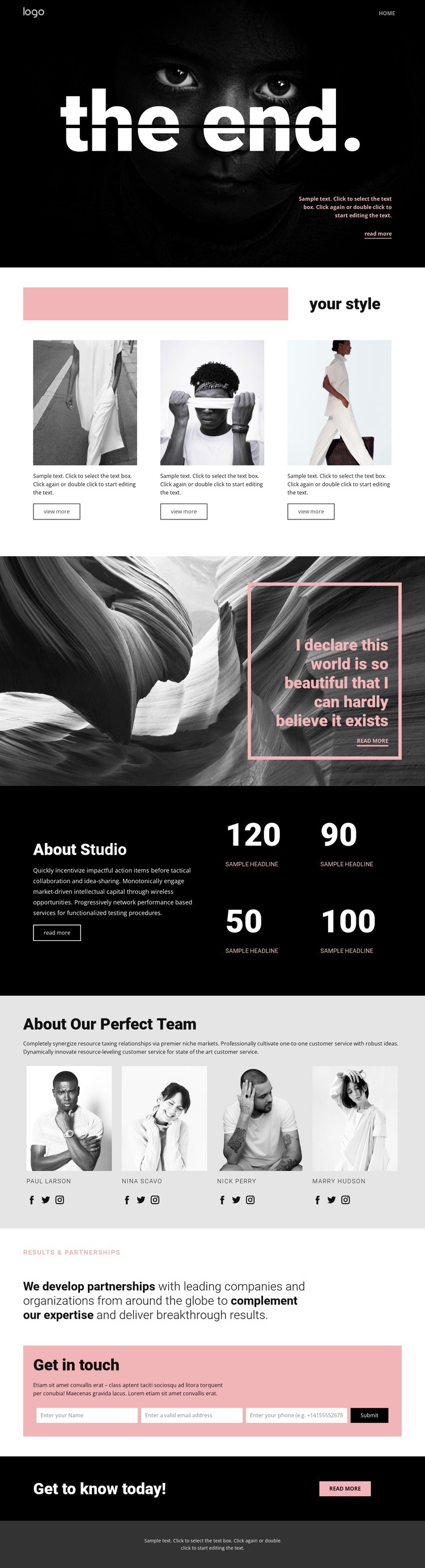 Perfecting styles of art CSS Template