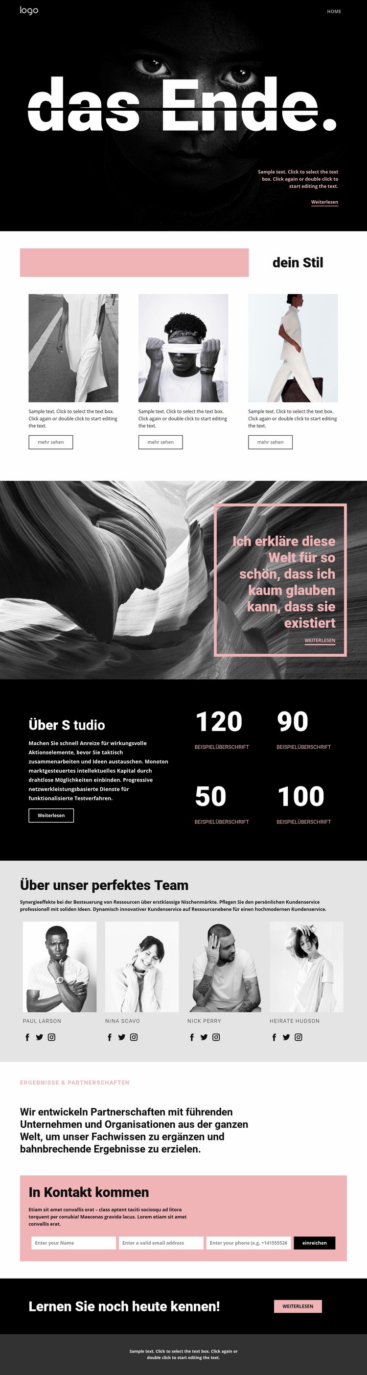 Kunststile perfektionieren HTML Website Builder