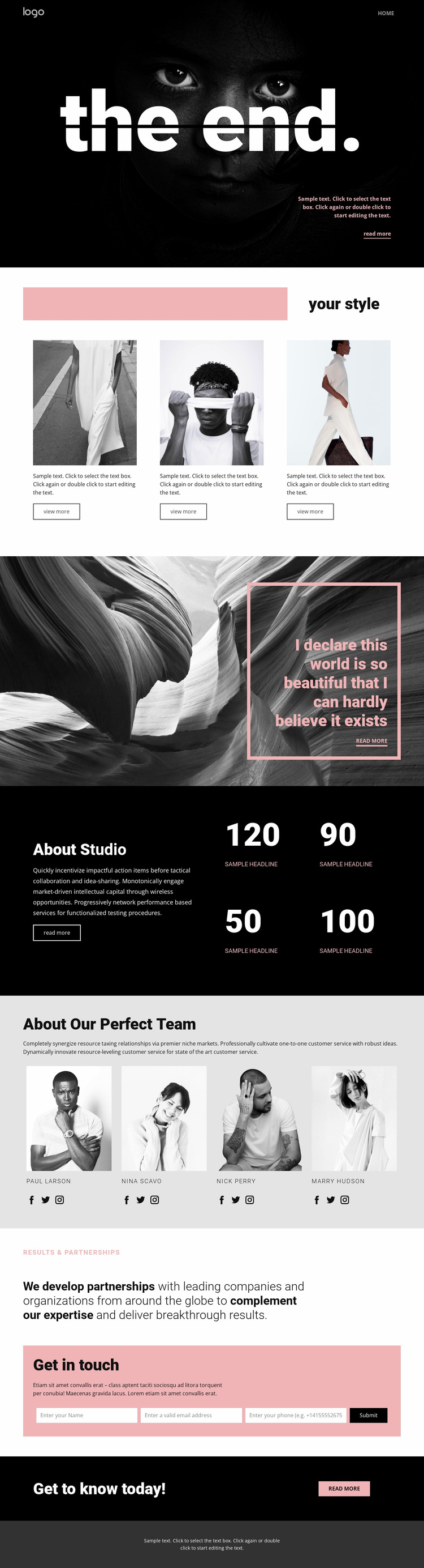 Perfecting styles of art Website Template