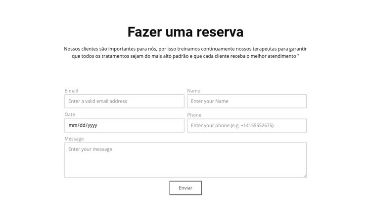 Faça seu pedido agora Modelos de construtor de sites