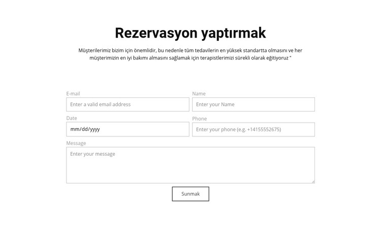 Şimdi siparişinizi verin HTML Şablonu