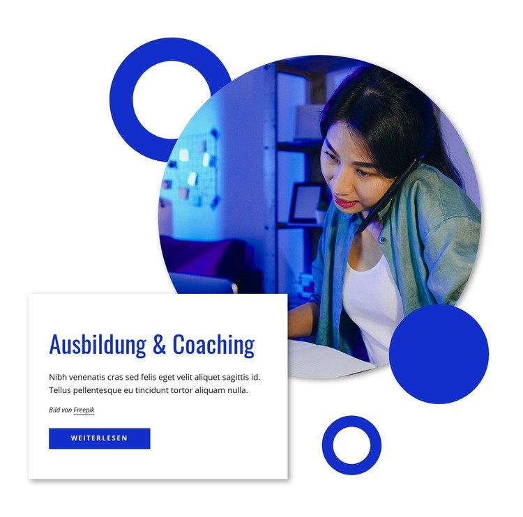 Training und Coaching Website-Modell
