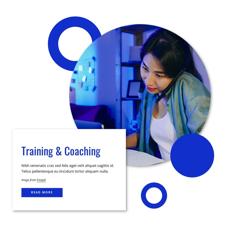 Training amd coaching Homepage Design