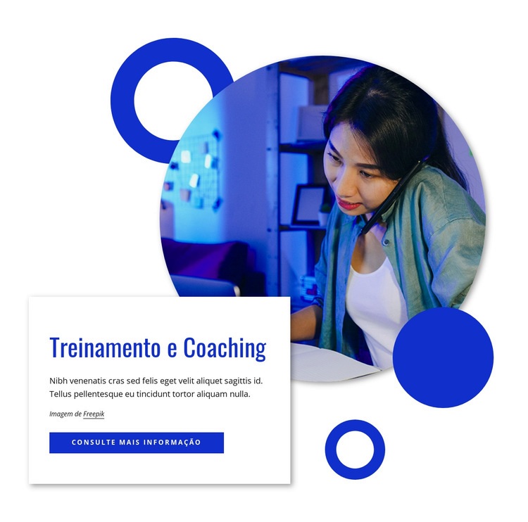 Treinamento e coaching Modelo de uma página