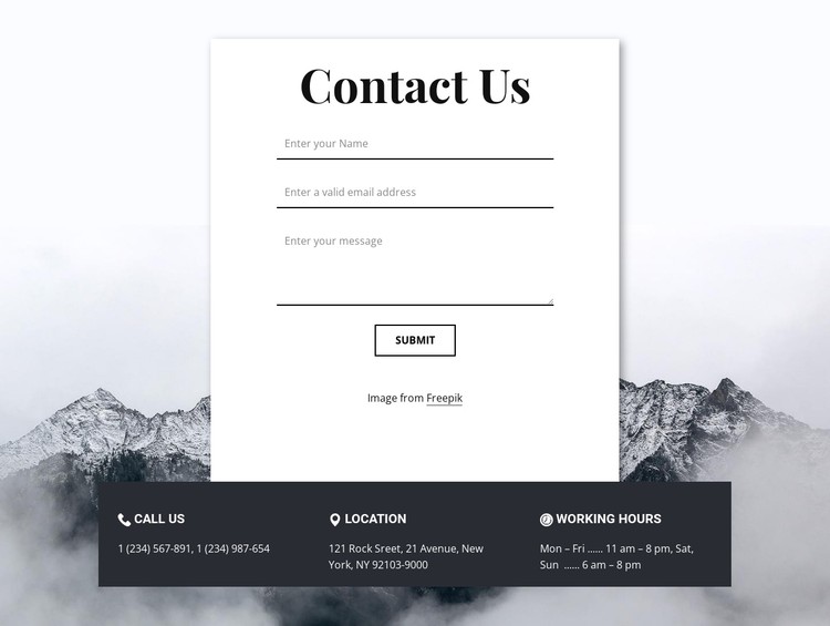 Contacts with overlaping CSS Template
