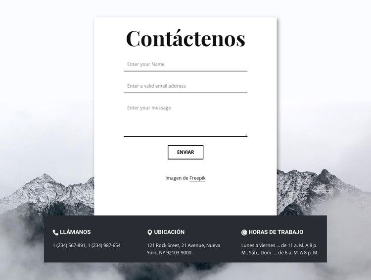 Contacts with overlaping Plantilla CSS
