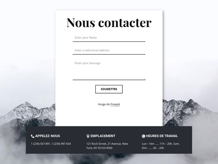 Contacts with overlaping Modèle CSS