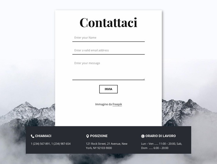 Contacts with overlaping Costruttore di siti web HTML
