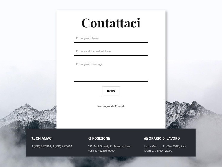 Contacts with overlaping Pagina di destinazione