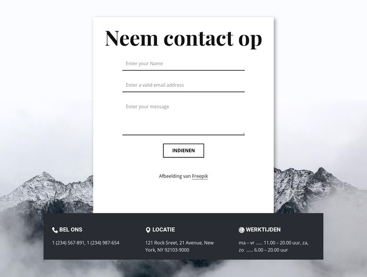 Contacts with overlaping CSS-sjabloon