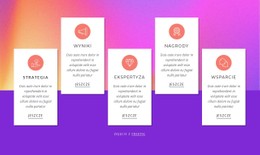 Features With Colored Background Szablon CSS