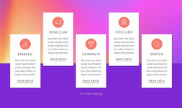 Features With Colored Background - Joomla Web Sitesi Şablonu