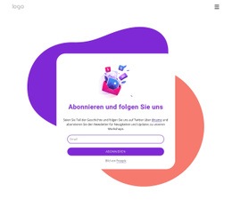 Subscribe Form With Abstract Shapes - Responsive Website-Vorlagen