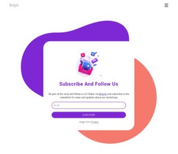 Subscribe Form With Abstract Shapes