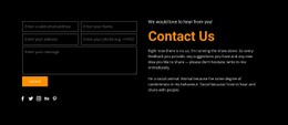 The Best Website Design For Contact Form On Dark Background