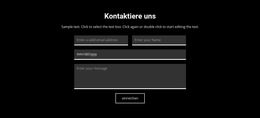 Kontakt Auf Dunklem Hintergrund – Website-Vorlage Kostenlos Herunterladen